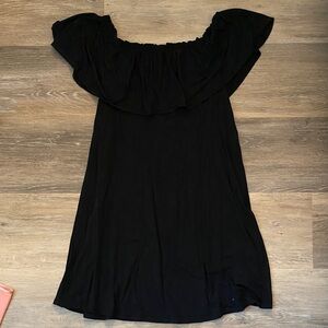 Abercrombie & Fitch Off-Shoulder Black Mini Dress